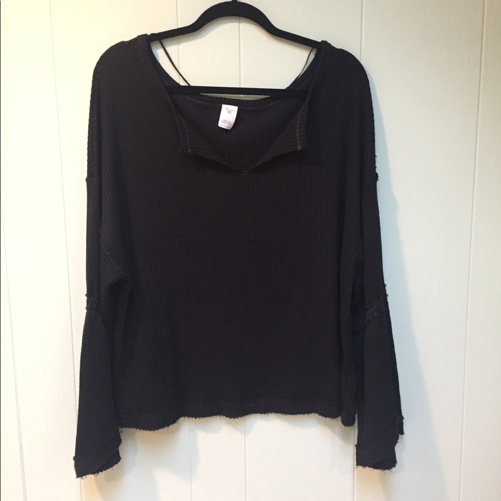 NWT Free People Cotton Dahlia Bell-Sleeve Top